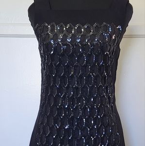 Cocktail dress black sequin Club Monaco designer